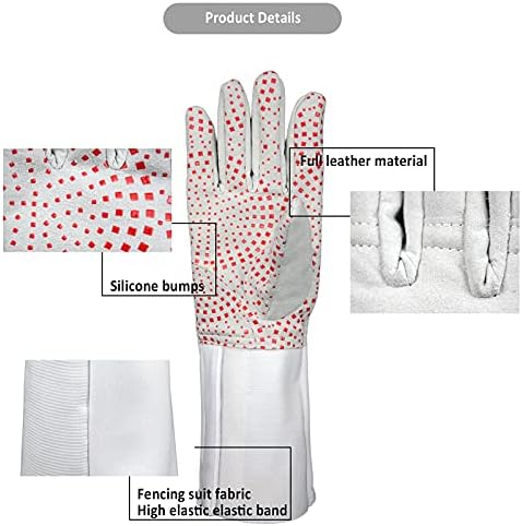 Професионална ракавица за мечување на професионална миење со силиконски честички што не се лизгаат, нараквици за мечување за фолија Еп и Сабер