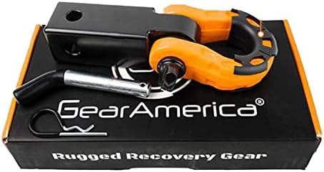 GearAmerica Aluminum 2 ”X2” Hitch Receiver & Mega Shackle-32,000 lbs mbs, 16,000 lbs wll-за тешки влечење и закрепнување надвор од патот-Вклучува