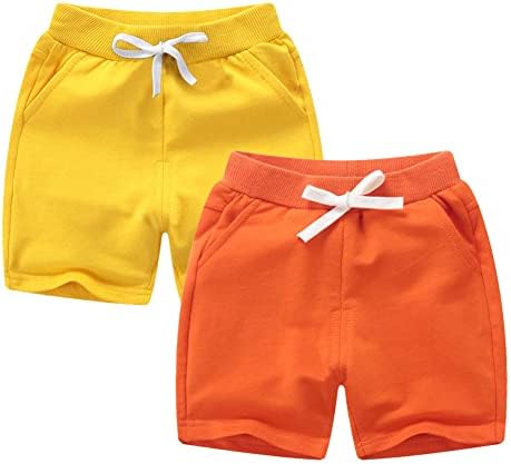 DcuterQ дете бебе деца солидни памучни спортски џогер шорцеви панталони момчиња девојчиња лето случајна еластична половината панталони
