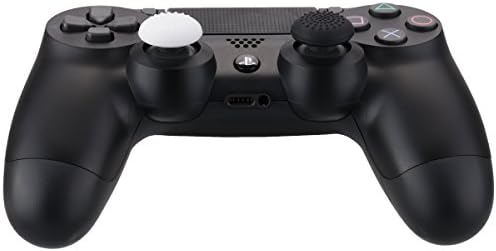 9CDEER 8 парчиња 4 Стилови на силиконски палецот затегнуваат палецот за заштитен капа на капа за PS4, Switch Pro, PS3, Xbox 360, Wiiu Controller црно бело