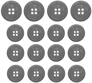 Копчиња Копчиња за луксузни костуми 16 парчиња сет вклучуваат 4 копчиња кои мерат 20мм за јакна пред и 12 копчиња со мерење 15 мм за ракави и панталони, сини медиуми, 16-ко