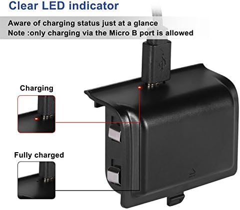 2 Пакет Xbox Еден Контролер Батерија ПАКЕТ KINGTOP 1200mAh Комплет За Напојување Со Продолжено Полнење Со 10FT USB Кабел ЗА Полнење За Xbox Еден Еден S Еден Xbox Еден Елитни Контроле?