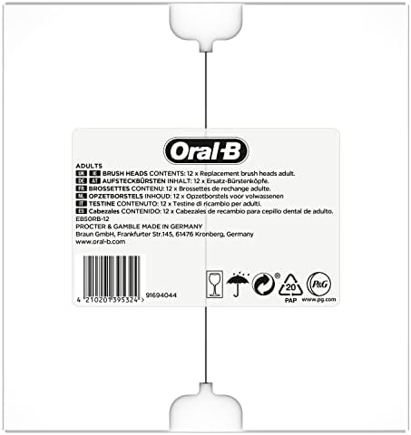 Глава за заби за заби со орална-Б со технологија CleanMaximiser, пакет од 12, пакет со големина на поштенско сандаче