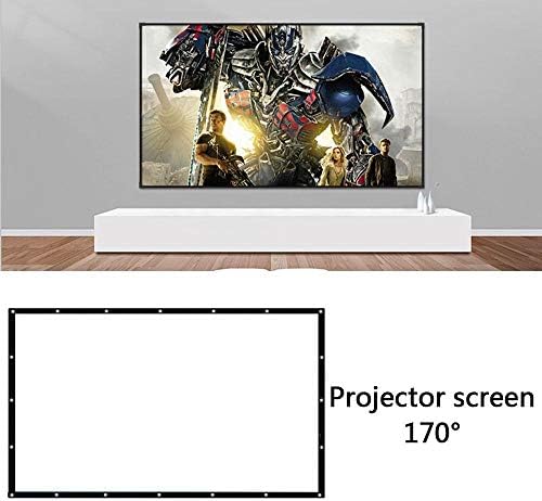 Liruxun преклопување 16: 9 Проектор 60 72 84 100 120 150 инчи бел проекција екран на проекторот Екран на проектор ТВ домашен аудио-визуелен екран