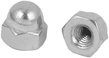 X-Ree 8 -32 304 Не'рѓосувачки челик купола капаче Хексагон ореви Сребрен тон 20 парчиња (8 -32 304 Tapas de Cabeza de Cúpula de Acero Inoxidable