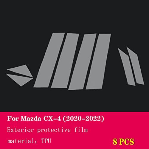 Гзгз Автомобил Надворешен Автомобил Прозорец Столб Против Гребење Тпу Заштитна Фолија-за МАЗДА ЦХ-4 2020-2022