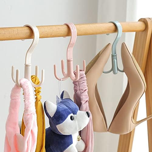 Ylyajy 10 парчиња ротирани закачалки куки за гардероба облека решетката за решетки за торбички торби чевли шамија за виси плакарот закачалка