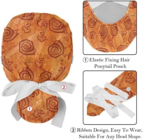 2 парчиња работно капаче со копче лента вратоврска Апстрактна уметност Патермска торбичка за торбички за жени за жени