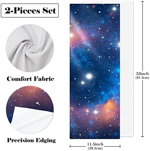 Woshjiuk 2 пакувања со микрофибер салата за џвакање, галакси галаксиски простор, ладење пешкир ледена пешкир супер апсорпција за крпи за