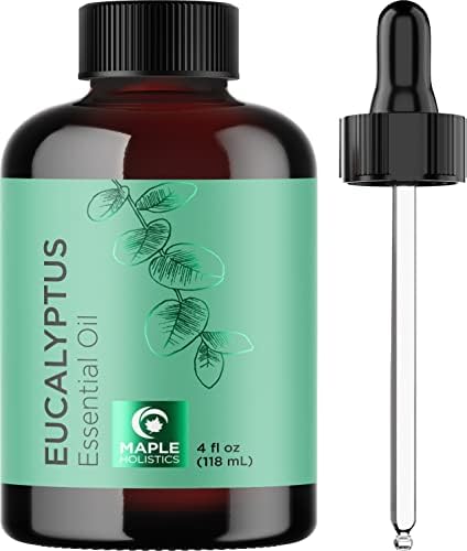 Чисто есенцијално масло од еукалиптус 4oz - Засилено есенцијално масло од еукалиптус за дифузер дома спа -ароматерапија и природно масло