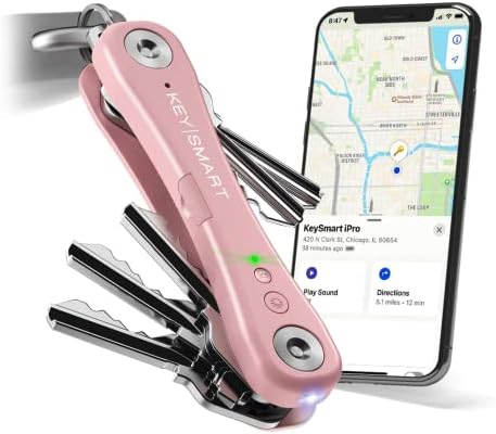 KeySmart iPro-Apple Најдете Ја Мојата Апликација Компатибилна-Пронајдете Ги Изгубените Клучеви Држач За Клучеви За Организатор