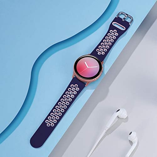 GEAK Компатибилен Со Samsung Watch 5 Бендови/Galaxy Watch 5 Pro Band/Galaxy Watch Активен 2 40mm/44mm, 20mm Силиконски Заменски Sport Watch