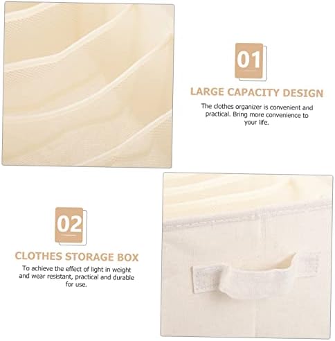 Зеродеко 5 парчиња Облека Кутија За Складирање Облека Организатор За Складирање Мрежа Памук Лен Анкин