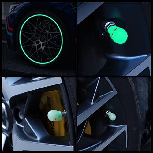 Hyzaphix 12pcs гуми вентил матични капаци череп Универзален вентил Стебл ги покрива светлосните додатоци за автомобили осветлуваат автоматски