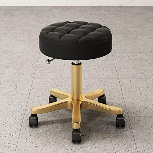 Фехун вртливата столица тркалачки столици, прилагодлива работа столче со 5 тркала, стол за столче за масажа во салон за кујна,