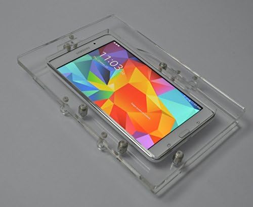 Tabcare Компатибилен Samsung Galaxy Tab S 8.4 Clear VESA Wallид монтирање на акрилик безбедносно куќиште за ПОС, киоск, приказ