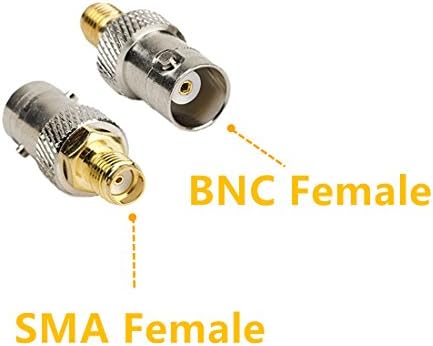 Oiyagai 2-пакет BNC Femaleенски до SMA Femaleенски RF коаксијален адаптер BNC до SMA Coax Connect Connector