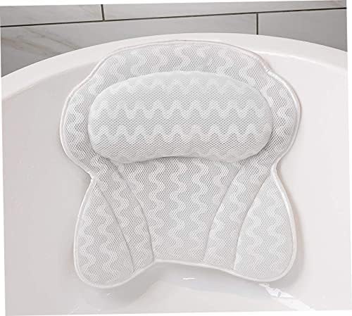 Перница за бања за жени и мажи ергономски перници за бања за глава и вратот со ватирана мрежа за воздух за дишење.