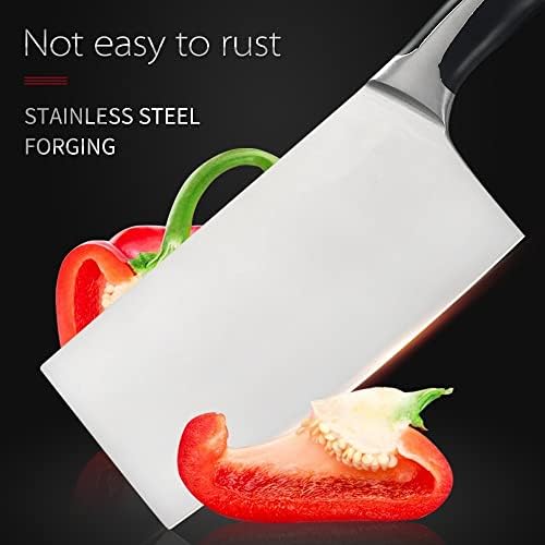 Криверс Клејвер нож, плетенка од месо, високо јаглерод не'рѓосувачки челик кујнски нож кинески нож за сечење професионален готвач ножеви