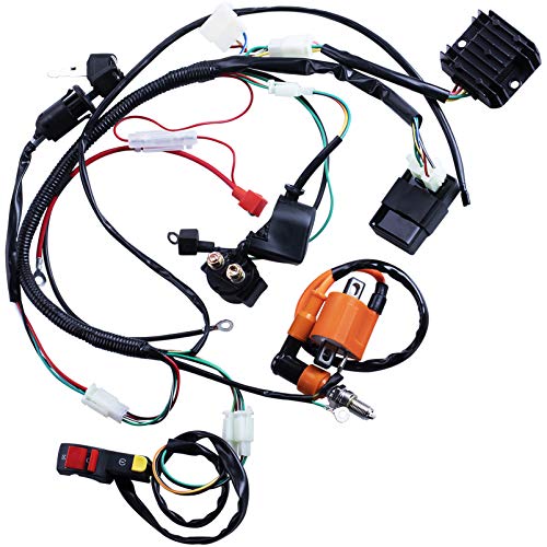 Целосен електронски сервис за жици на калем за палење CDI Solenoid Relay Spark Plug за 4 тркала мозочен удар ATV 150CC 200CC 250CC