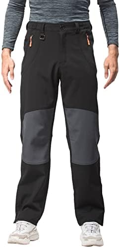 Менс зима плус големина Шипчиња со цврста боја панталони на отворено спортови плус кадифе со панталони за напојување со стапало