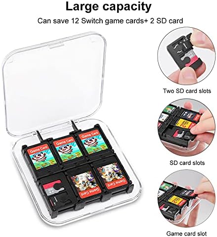 Кутија за складирање на картички со тиркизен шеќер за черепи, тврдо заштитно кутија за организатор за Nintendo Switch