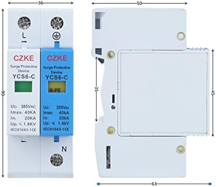 ONECM YCS6-C 1P+NPE 20-40KA AC SPD House Surge Protector Заштитна заштита на уредот со низок напон