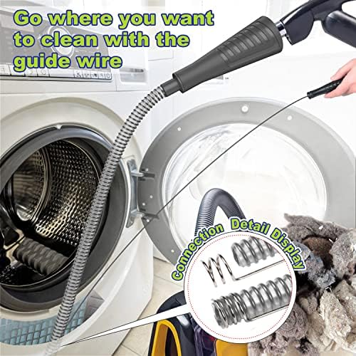 Комплет за чистење за чистење на вентилатор за сушење на садови за сушење 2 парчиња со вода за вакуумско црево за прицврстување четка
