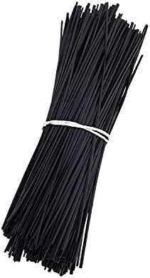 Yinpecly 500pcs метални врски со пресврт 3,94 x 0,04 ПВЦ кабелски кабел врски за ликвидација мали предмети црна