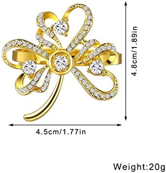 Н/ден, држачи за салфетки Rhinestone прстен за салфетка за свадбени забави декор