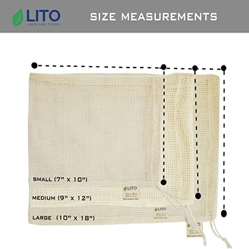 Lito постелнина и пешкири произведуваат торби со влечење | памук за еднократна употреба на памук за печење | Еко пријателски