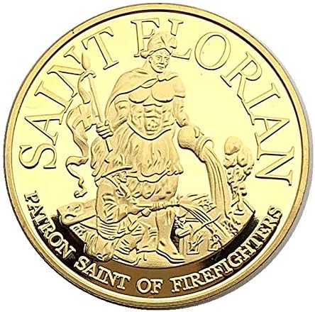 Соединетите држави Атланта противпожарна заштита комеморативна паричка Свети Флоријан пожарникар Пожарникар Свети Колекционерска монета со среќа