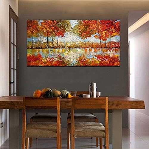 Рачно насликано масло сликарство на платно, апстрактно дрво пејзаж масло слики отпечатоци минимализам мангрова слики платно wallидна уметност за спална соба уметни