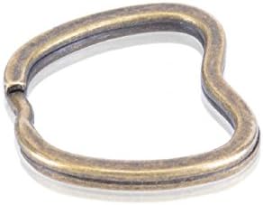 Многу од 40 парчиња метални антички бронзени јаболко прстен за ланец на клучеви или поводни прстени од типот на клучот Метал пролет