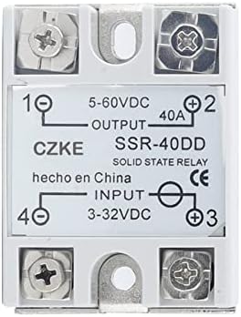 FACDEM Solid State Relay SSR 10DD 25DD 40DD DC Control DC Бела школка единечна фаза без пластично покритие 3-32V DC влез DC 5-60V