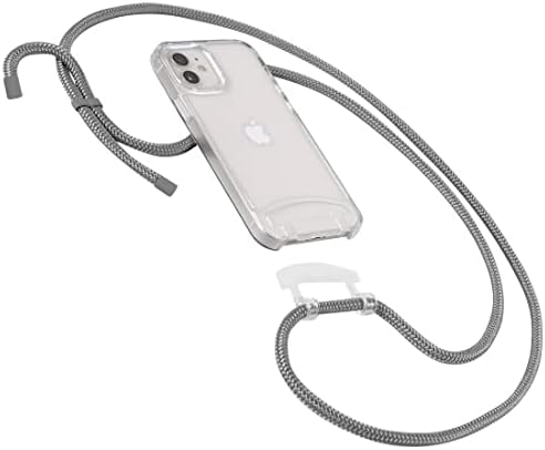 Holdingit Clear Crossbody Телефонски случај за iPhone 14 Pro со одвојлив ланјард, 2-во-1 крстосница iPhone Cover со заштита од