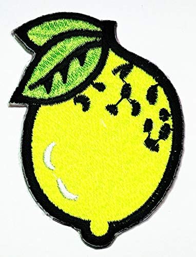 Осама Лепенка Сет на 3 Лимон Овошје Растенија Цртан Филм Апликација Лепенка Зелен Лимон Симпатична Овошје Везени Железо на Или Шие На Печ Занает Облека Декоративна