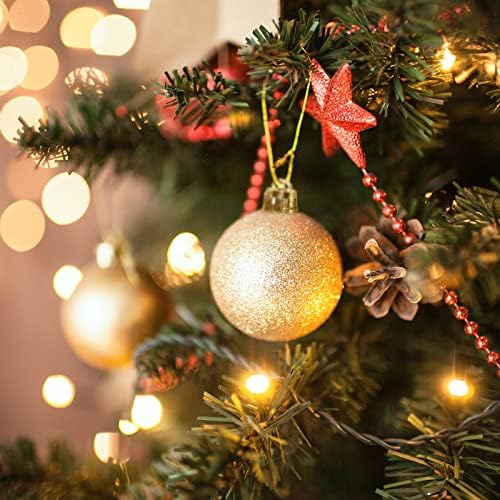 Божиќни украси за топка/80 пакувања Божиќни декоративни висечки украси на топката сет/пластични распрскувани украси за новогодишни украси на елки
