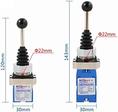 Hiigh 1PCS XD2 HKC серија џојстик прекинувач монолевер рокерски вкрстен прекинувач 2-насочен 4-насочен само-ресетирање на самостојно