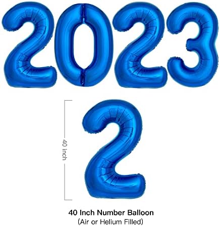 Кралско Сино 2023 Број Балони Темносини Балони За Дипломирање За Новогодишната Ноќ Забава Набавки Класа На 2023 Дипломирање Украси