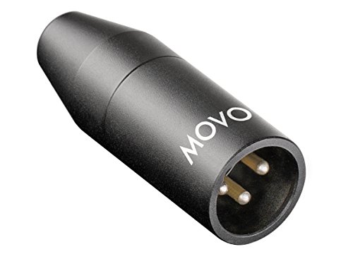 Movo F -XLR 3,5 mm до XLR микрофон адаптер - 3,5 mm женски TRS до XLR машки конектор за камери, рекордери, миксери