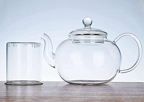 XJHOMA креативни форми отпорни на топлина стаклен сад за чај со цвет со инфузер [бр.144, обележано во опис]