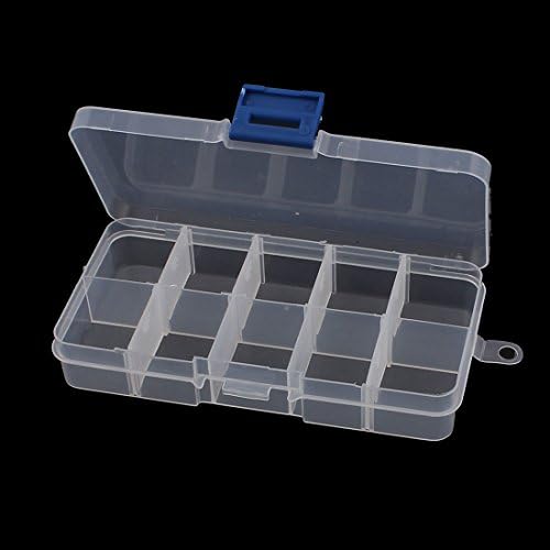 Аексит пластични 10 организатори на алатки слотови електронски компоненти за складирање кутии кутии кутии организатор