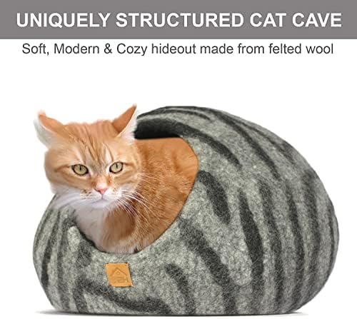ХАУСЕДНОСТАВНА Волна Пештера За Мачки Голем Кревет Куќа За Миленичиња Природно Гнездо За Спиење Органско Мерино За Мачки Мачиња Скривалиште
