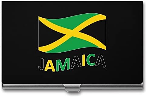 Јамајка Знаме Носителот Бизнис Картичка Паричник за Мажи &засилувач; Жените Џеб Метал Тенок Име Картичка Случај 3. 7х2, 2х0, 3 Инчи