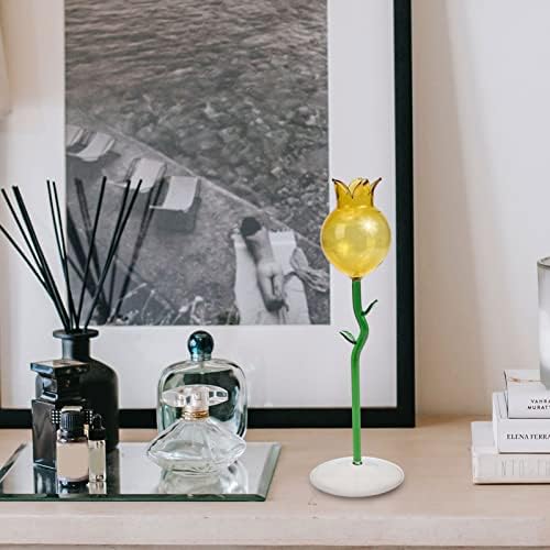 Шишиња со стакло од стакло стакло, празни ароматерапии за складирање на мириси мириси шишиња декоративни есенцијални масла, тегла цветна пупка вазна за просторија