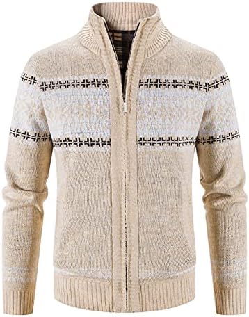 Ubst 2021 Mens Cardigan, машки отворен преден кардиган џемпер целосен поштенски патенти за бои во боја, плетени џемпер јакна од џемпер