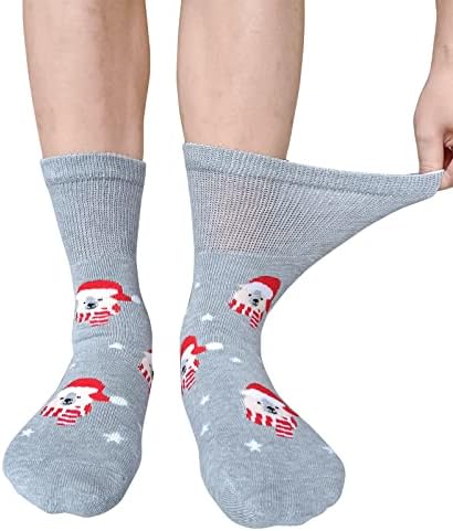 Дополнителни широки чорапи кои не се обврзувачки баријатриски чорапи, дијабетични чорапи за мажи, леани болнички чорапи за отечени дијабетес стапала на глуждот, д?