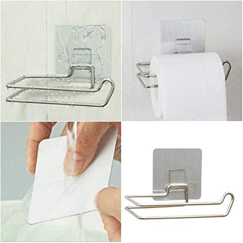 Држач за крпи за хартија за хартија, направен во не'рѓосувачки челик со полиран сребрена позлатена и дизајн на решетки за хартија за бања