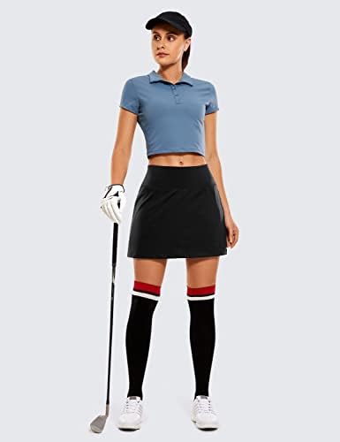 CRZ јога женски здолништа за голф тениски здолништа со поштенски џебови се протегаат лесни обични атлетски трчања
